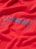POLITE WORLDWIDE® - Achievements Embellished Hemp and Cotton-Blend Jersey T-Shirt - Red