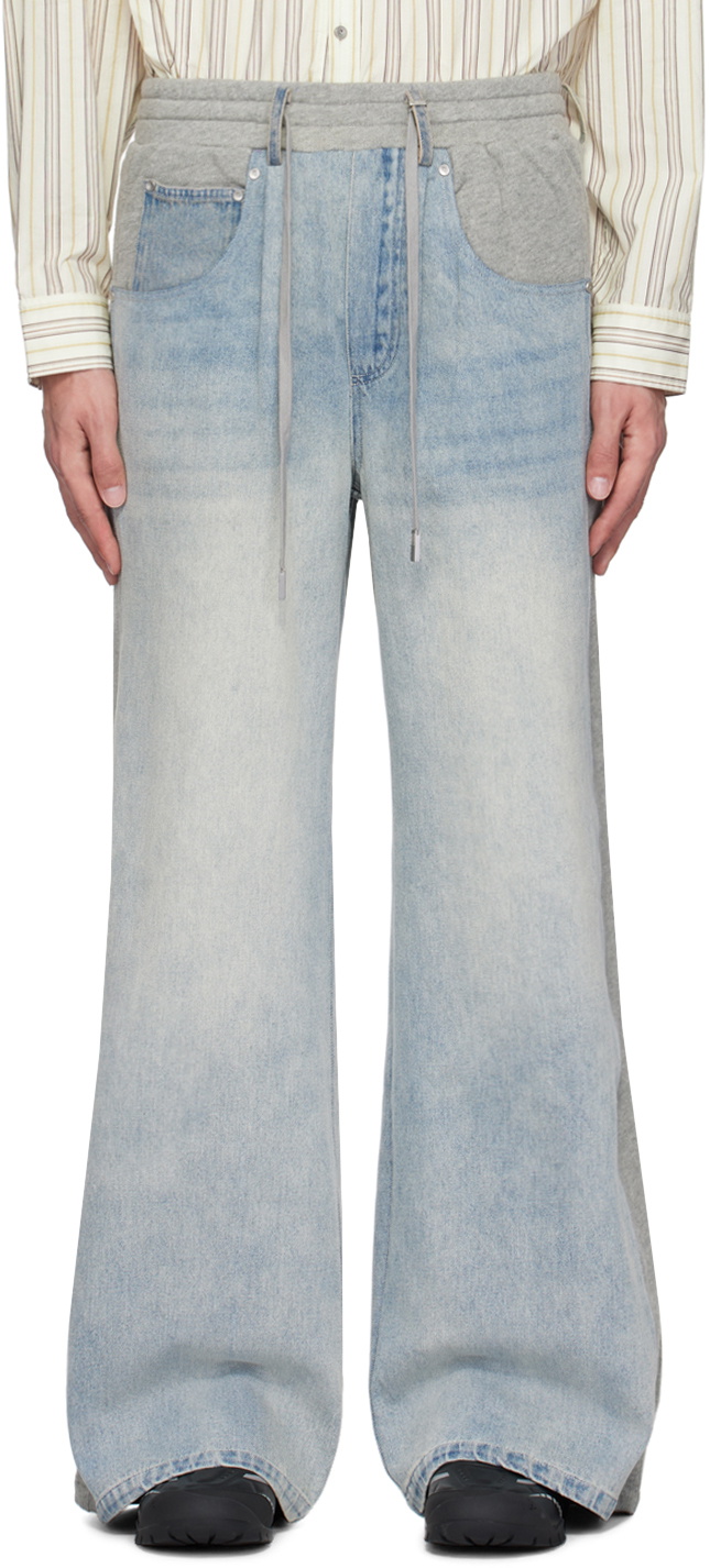 C2H4 Black Stagger Streamline Arch Jeans C2H4