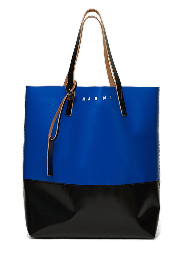 Photo: Tribeca Vertical Shopping Tote Bag in Blue