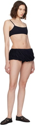 ALAÏA Black Sculpting Jersey Twisted Bikini