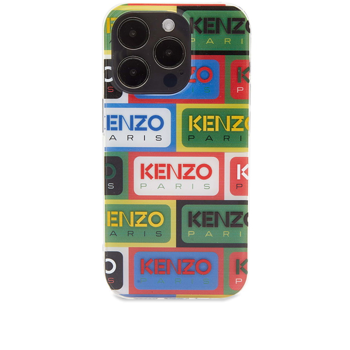 Photo: Kenzo Paris Men's Classic Labels Iphone 14 Pro Case in Multicolor