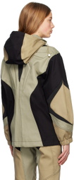 Dion Lee Khaki & Black Tech Monstera Jacket