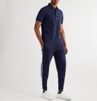 Kingsman - Contrast-Tipped Cotton-Piqué Polo Shirt - Blue