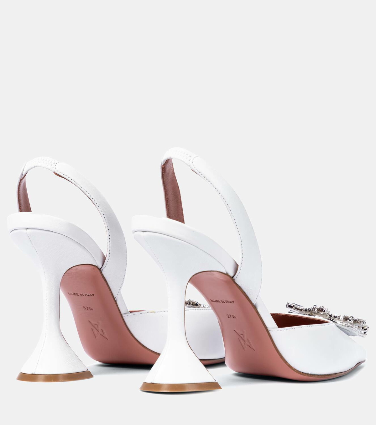Amina Muaddi Begum embellished leather pumps