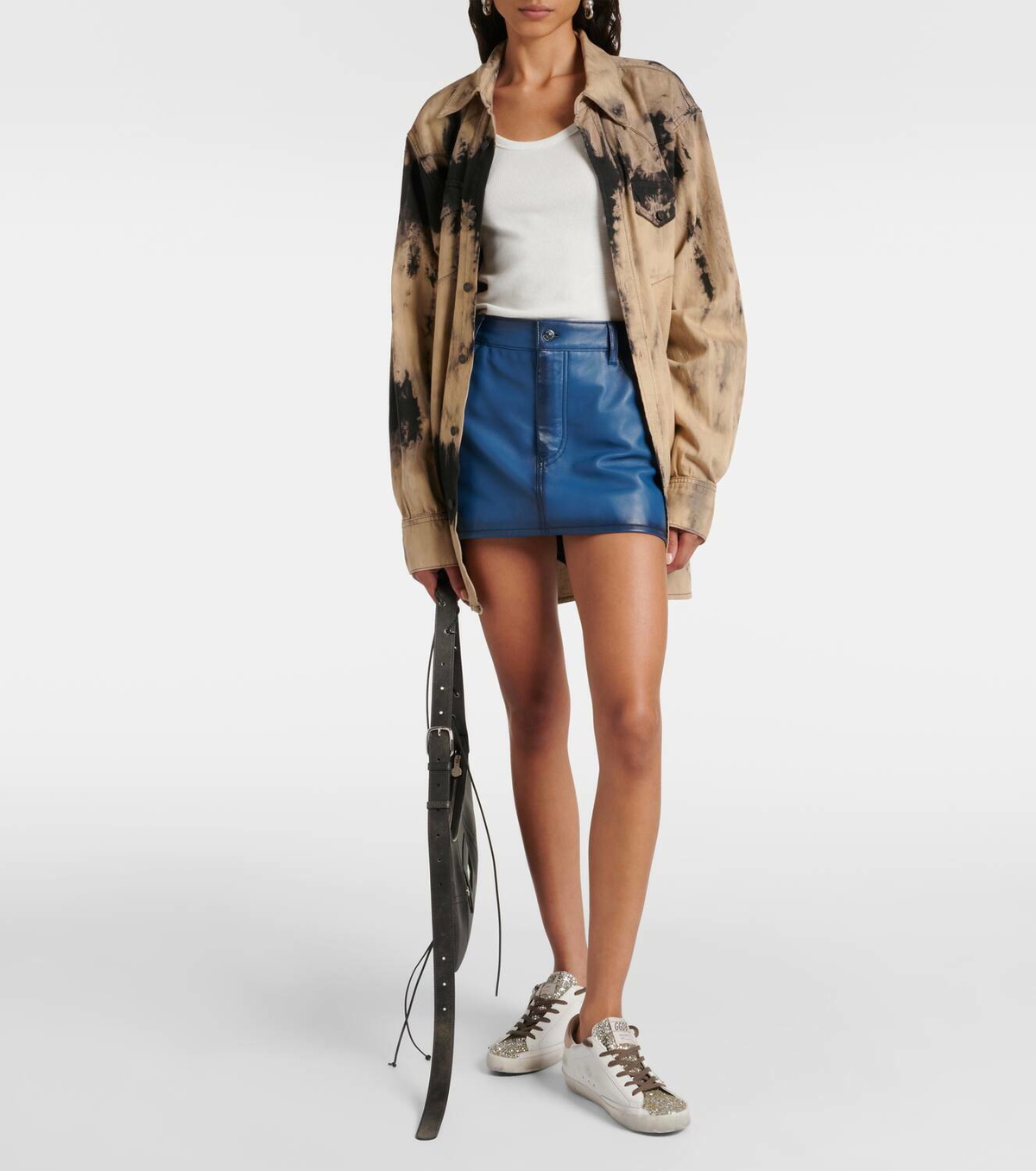 Golden Goose Super-Star glitter leather sneakers