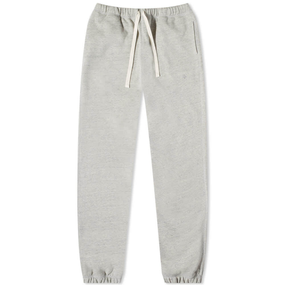 Nigel Cabourn Men's Embroidered Arrow Sweat Pant in Grey Marl