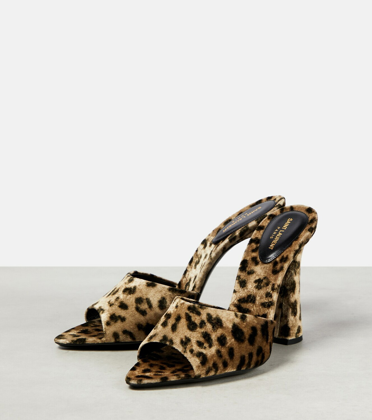 SAINT LAURENT ◆ Suite Leopard Print Velvet Mules SAINT LAURENT Suite leopard-print velour mules | NET-A-PORTER