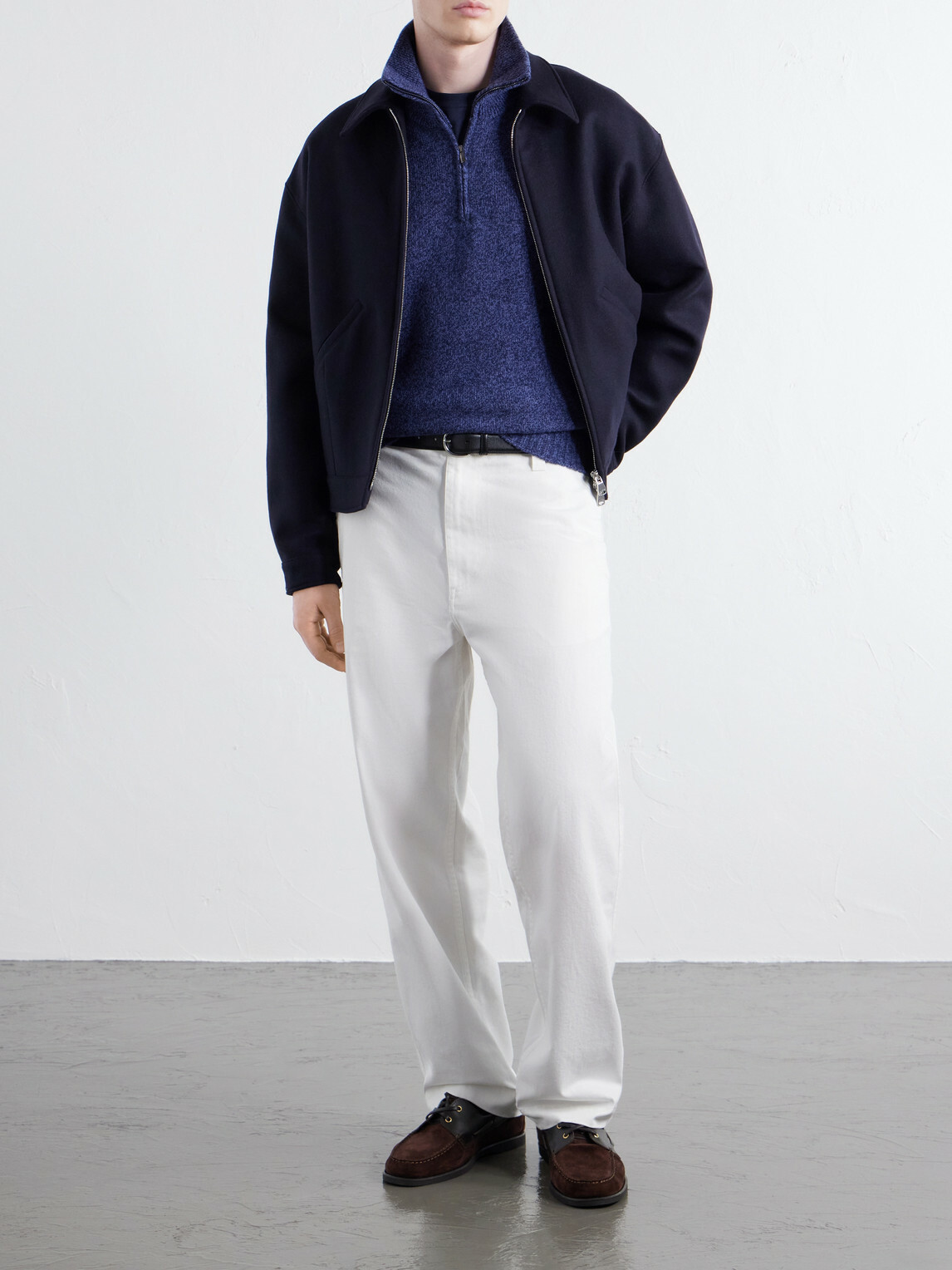 Altea - Wool and Cashmere-Blend Half-Zip Sweater - Blue