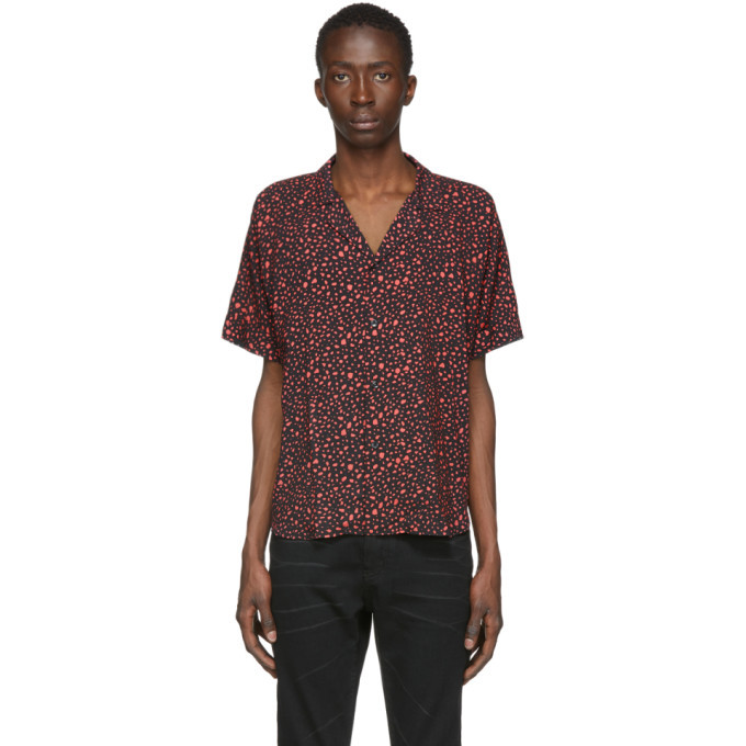 Photo: Saint Laurent Black and Pink Leopard Shirt