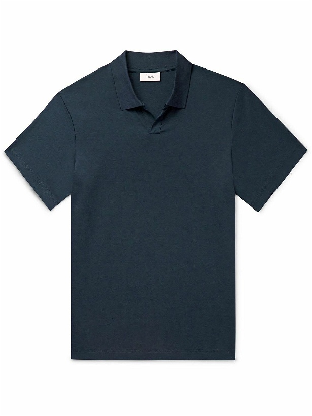 Photo: NN07 - Paul 3525 Slim-Fit Organic Cotton Polo Shirt - Blue
