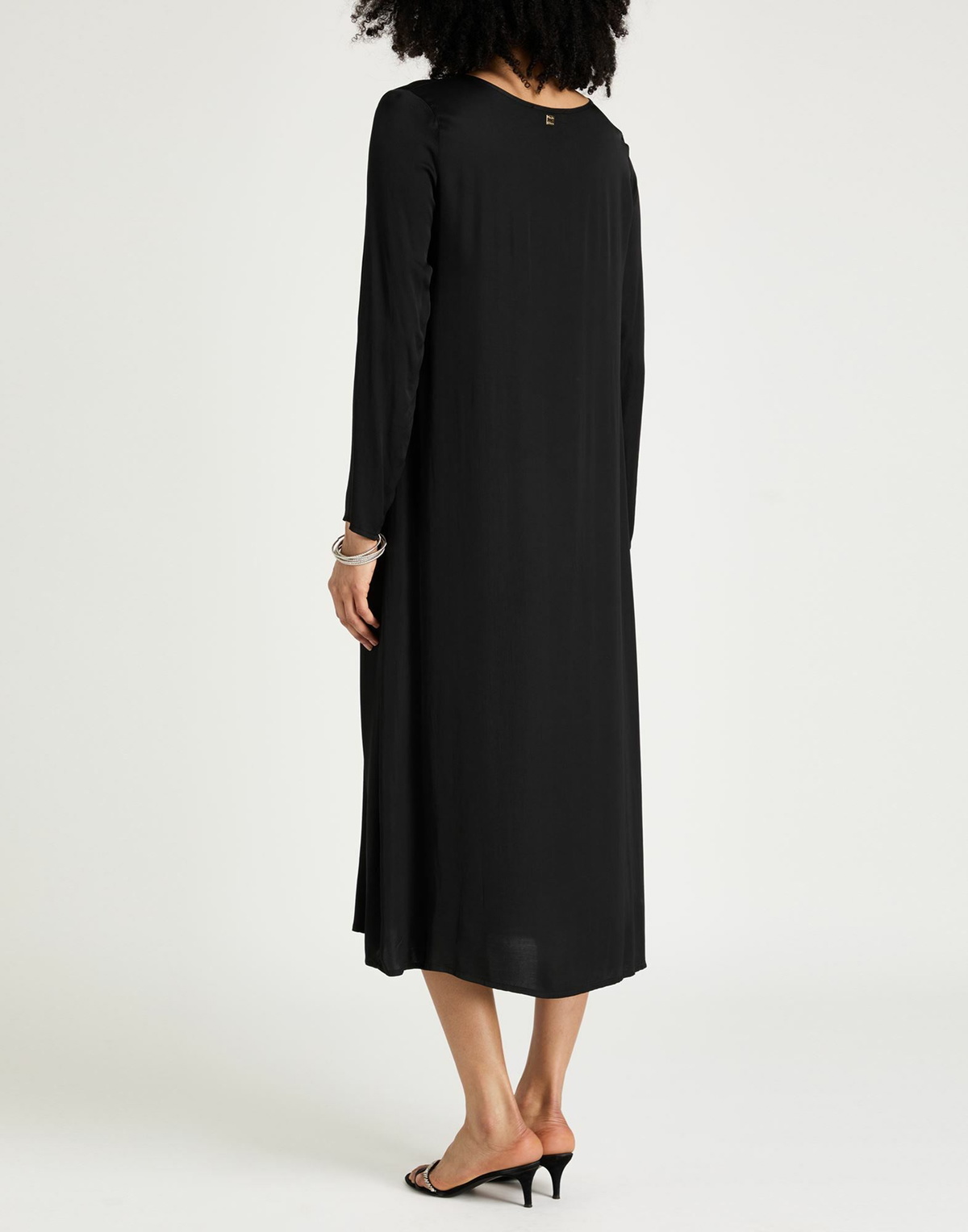 Manila Grace Womens Midi dress in Black