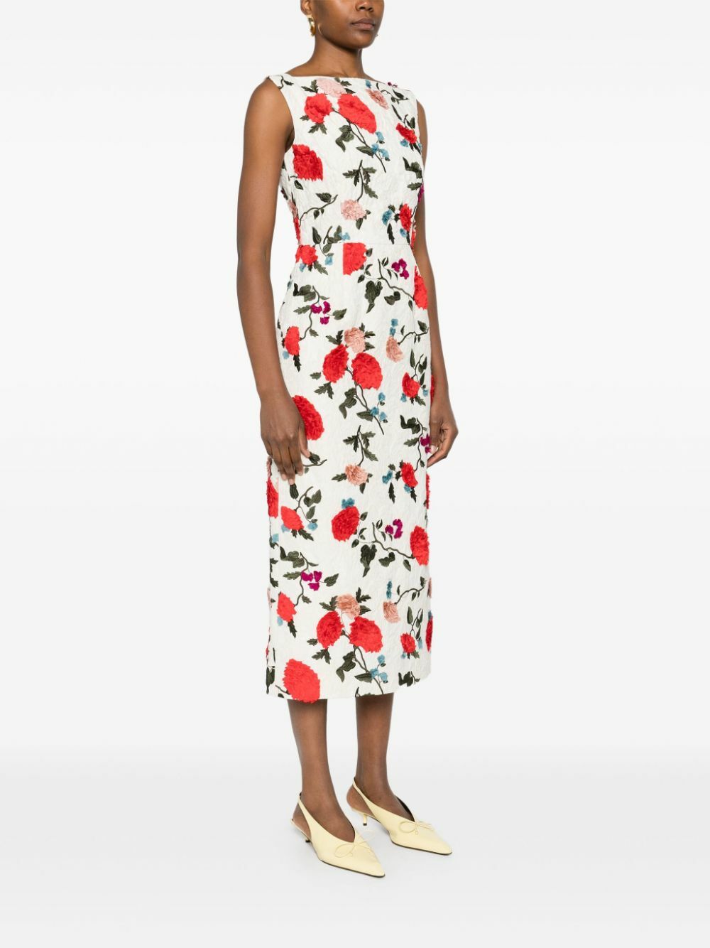 ERDEM White Floral-Embroidered Dress Erdem
