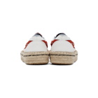 Lanvin White and Navy Espadrille Sneakers