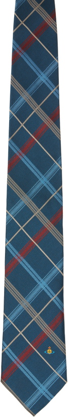 Photo: Vivienne Westwood Blue 8.5cm Check Tie