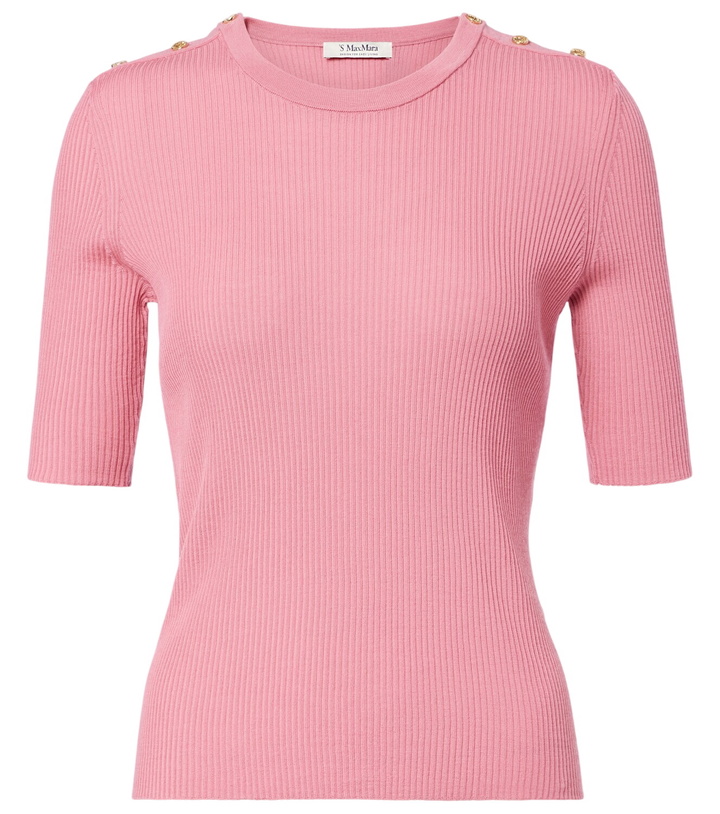 Photo: 'S Max Mara Ribbed-knit wool top