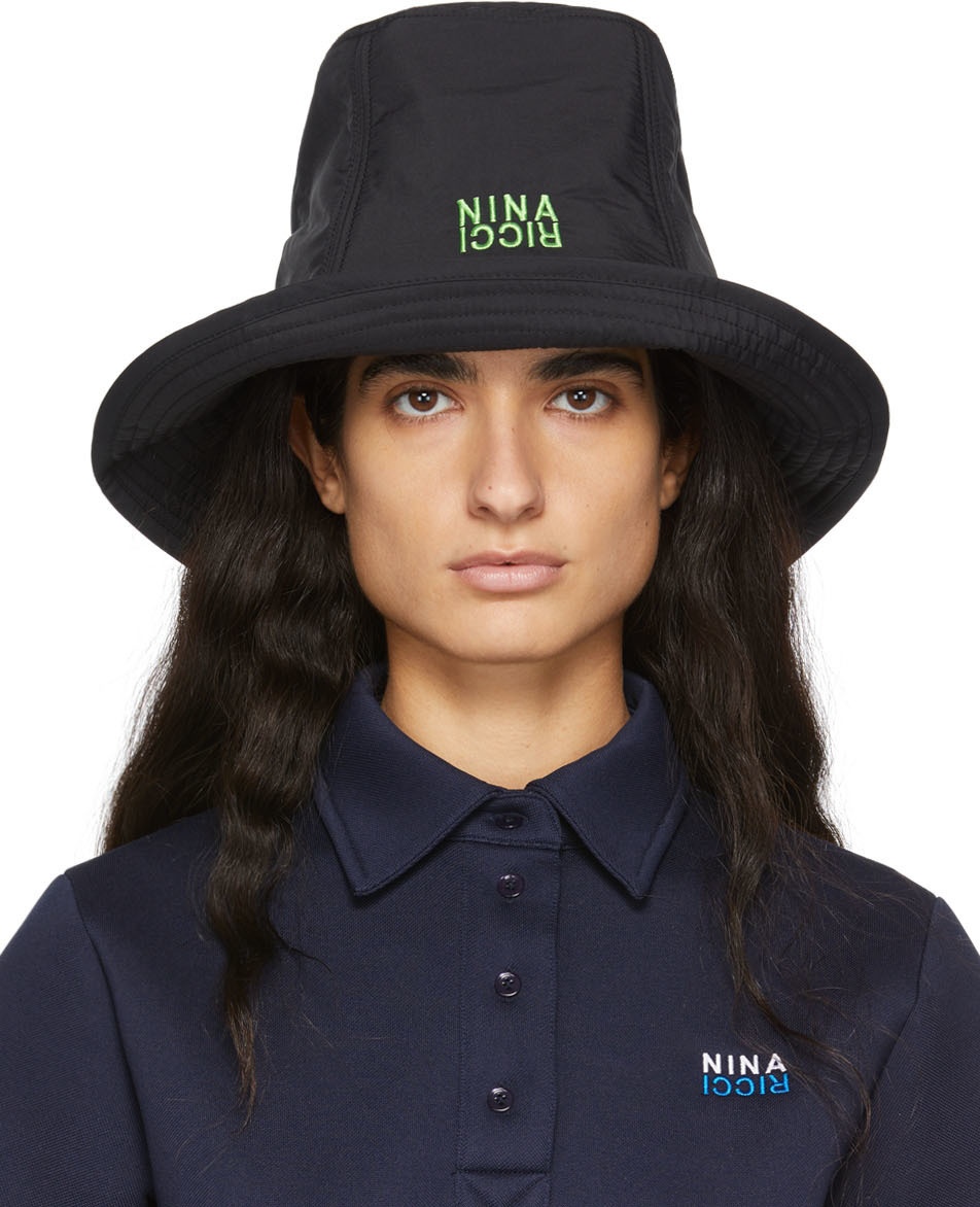 Nina Ricci SSENSE Exclusive Black Tall Bucket Hat Nina Ricci
