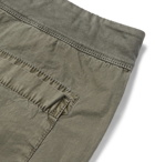 James Perse - Cotton-Blend Drawstring Cargo Shorts - Army green
