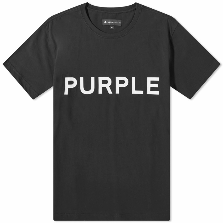 Photo: Purple Brand Men's Logo Clean T-Shirt in Black