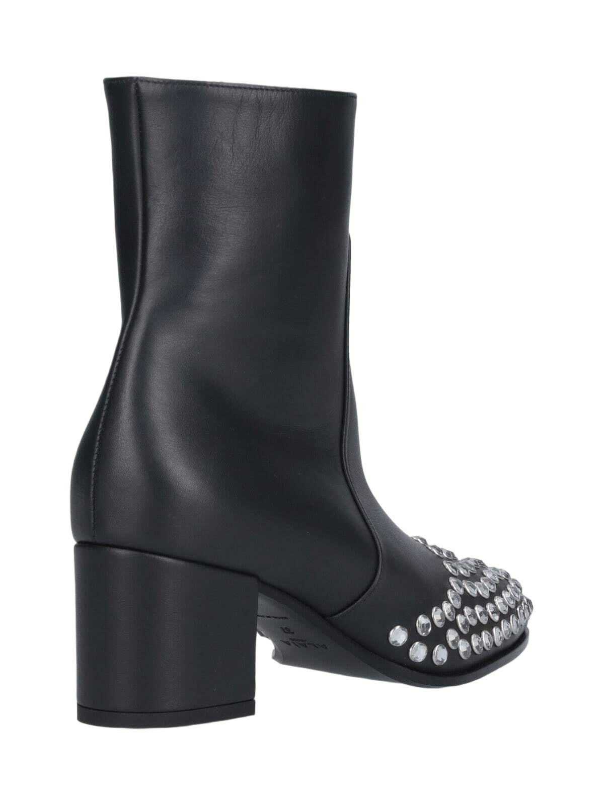 Alaia Low Ankle Boots With Rhinestones