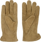 visvim Beige Suede Gloves