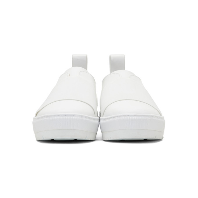 Jil Navy White Elastic Platform Jil Sander Navy