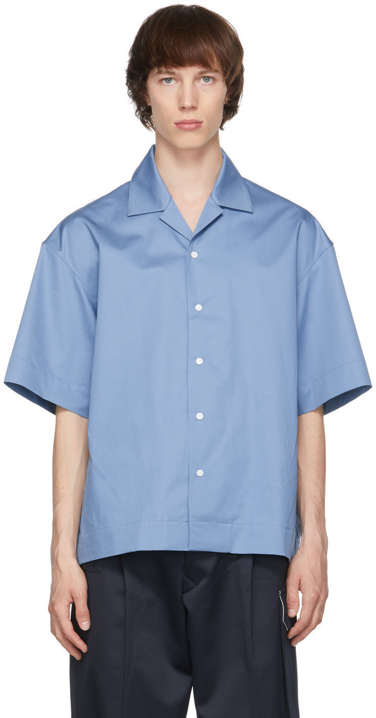 UNIFORME Blue Boxy Bowling Shirt UNIFORME