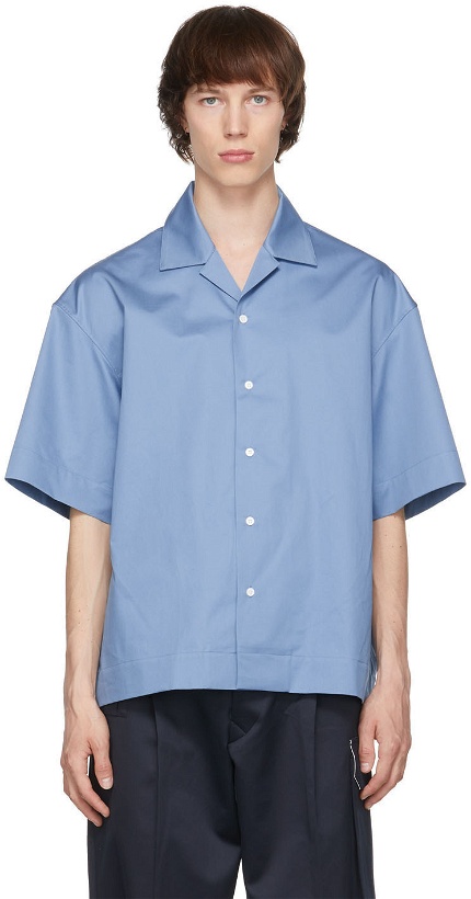 Photo: UNIFORME Blue Boxy Bowling Shirt