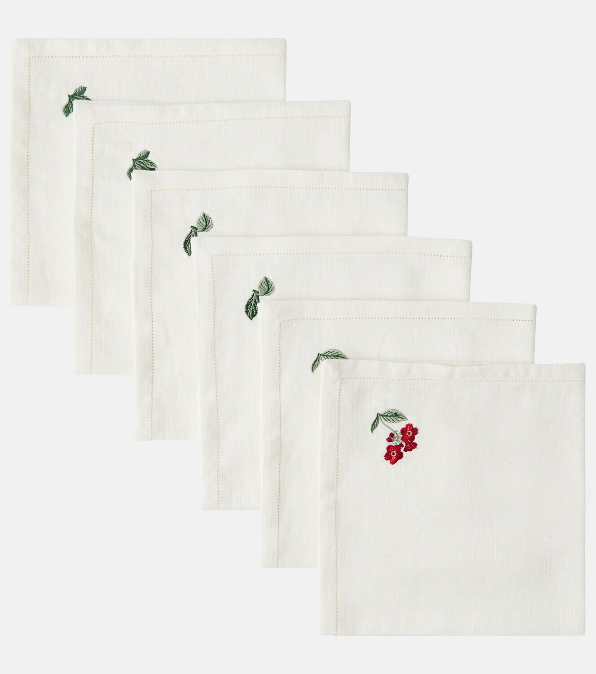 Cabana Floral Medley set of 6 linen napkins