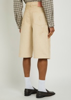 Acne Studios Paint-splatter Denim Shorts White