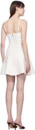Fleur du Mal White Flared Minidress