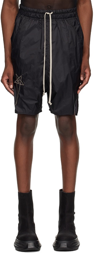Photo: Rick Owens Black Champion Edition Beveled Pods Shorts