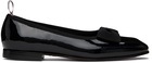 Thom Browne Black Soft Patent Opera Ballerina Flats