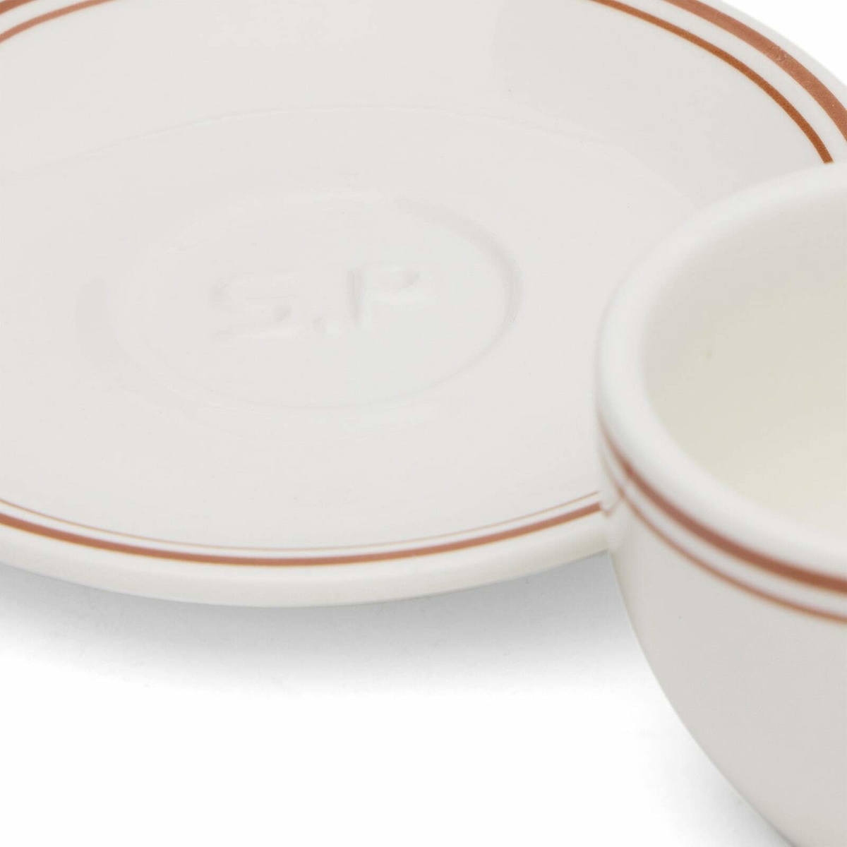 Service Projects Marlow Espresso Diner Cup & Plate in White/Red 