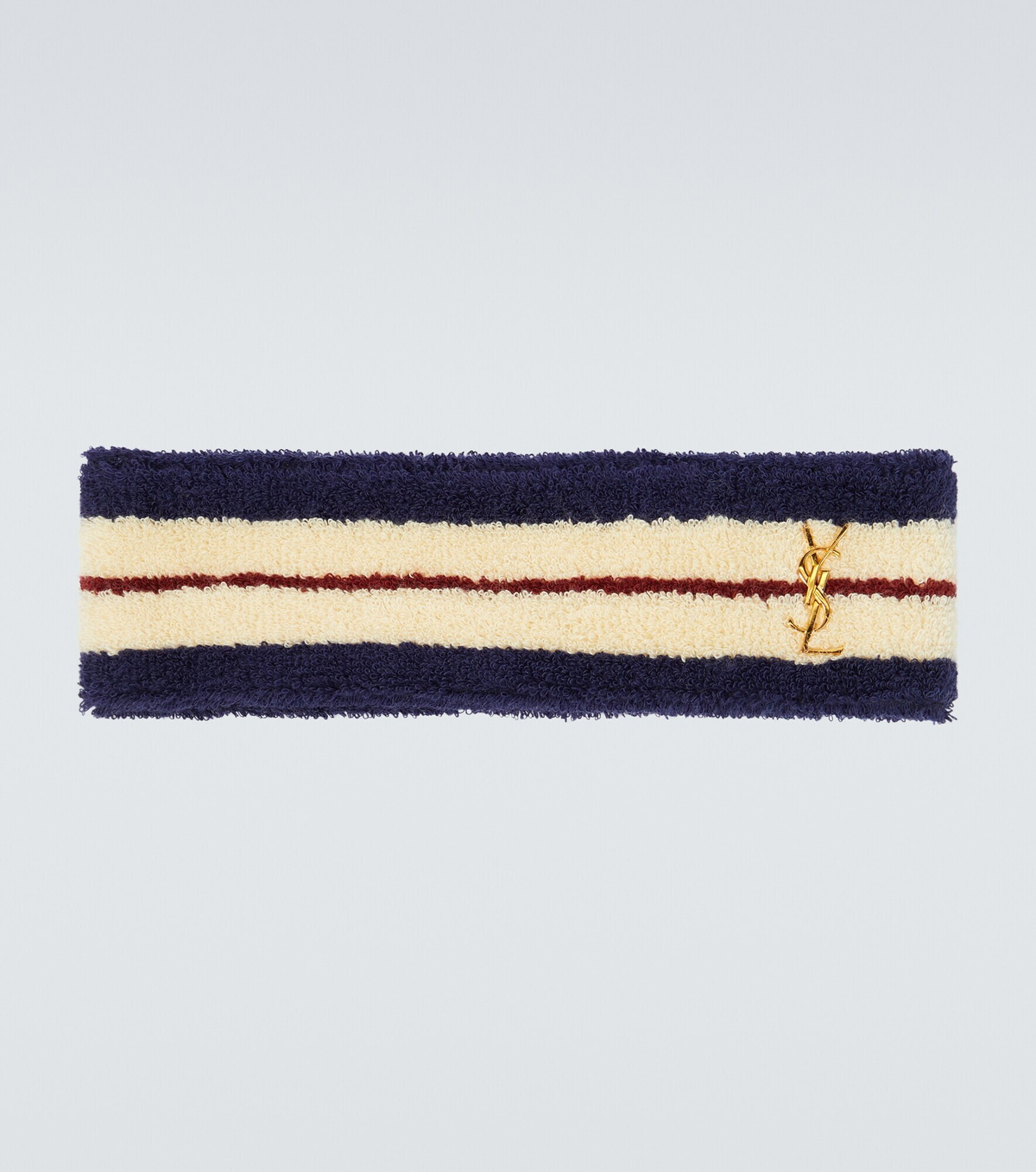 Saint Laurent - Logo cotton-blend terry headband