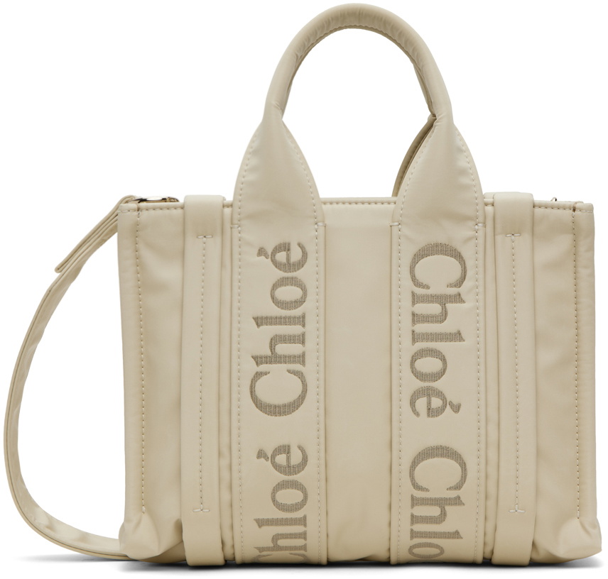 Chloé Off-White Small Woody Tote Chloe