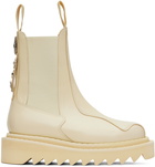 Toga Pulla SSENSE Exclusive Beige Platform Chelsea Boots