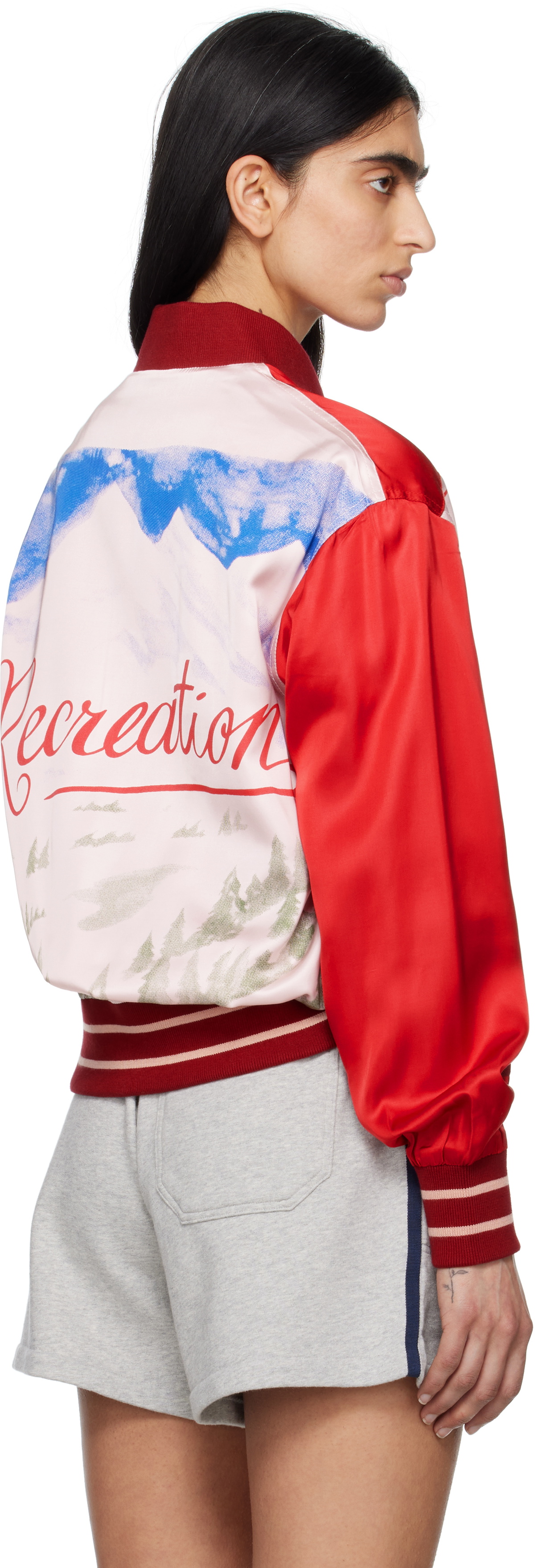 【関税込み】Bode レッド&ピンク Postcard Rally ジャケット Bode Red & Pink Postcard Rally Jacket Bode