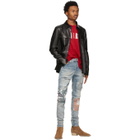 AMIRI Blue Military Art Patch Jeans
