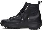 Converse Black Leather Run Star Hike Hi Sneakers
