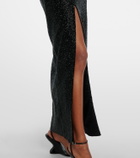 Clio Peppiatt Mariposa embellished halterneck gown