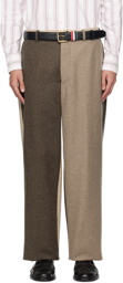 Thom Browne Brown Fun-Mix Trousers