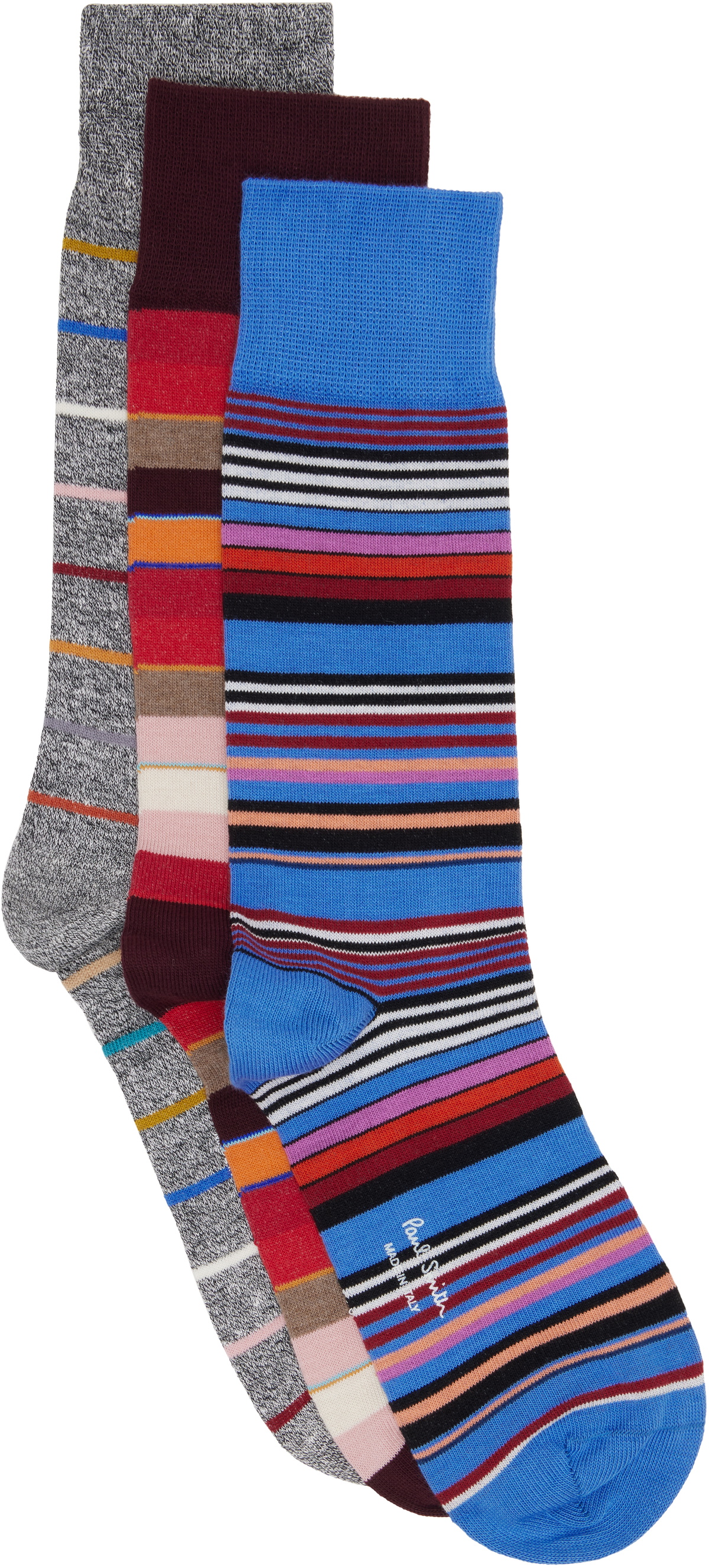 Paul Smith Three-Pack Multicolor Stripe Socks