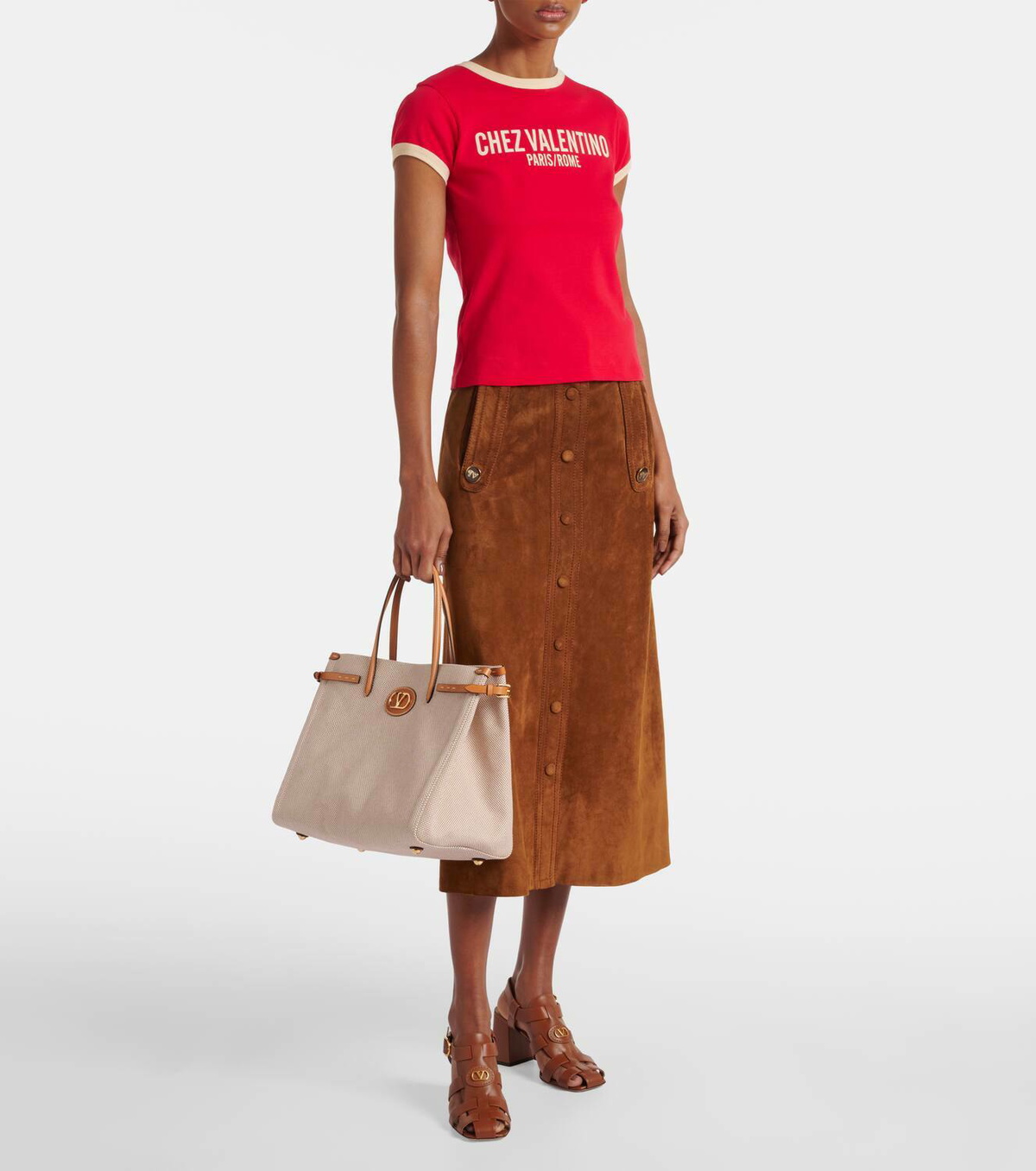 【VALENTINO】Signature 75 レザーフィッシャーマンサンダル Valentino Garavani VLogo Signature 75 leather fisherman