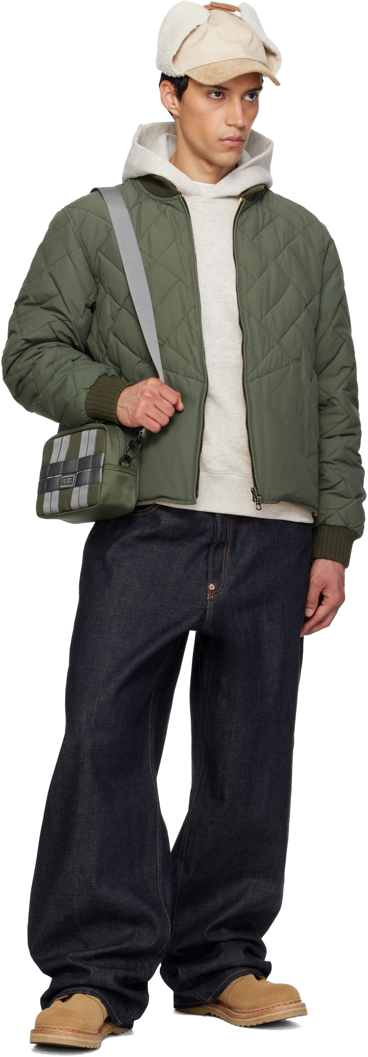 Kenzo Indigo Turn Up Wide Fit Jeans