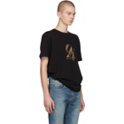 Saint Laurent Black and Gold 24 Universite T-Shirt