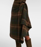 Polo Ralph Lauren Plaid wool-blend midi dress