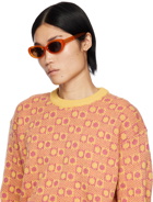 Justine Clenquet SSENSE Exclusive Orange Drew Sunglasses
