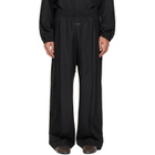 Fear of God Black Striped Wool Wide Leg Drawstring Trousers