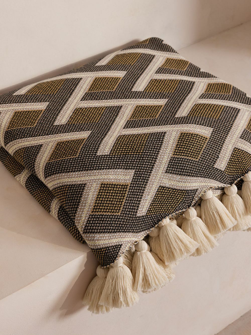 Soho Home Geometric Intarsia Blanket