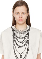 Paco Rabanne Silver Sphere Necklace